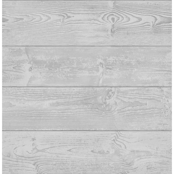 SCOTT LIVING Urban Shiplap Grey Self Adhesive Vinyl Peel and Stick Wallpaper Roll