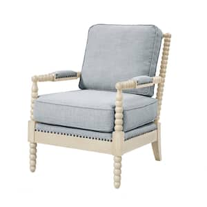 Sunnee Light Blue/Antique Cream Arm Chair