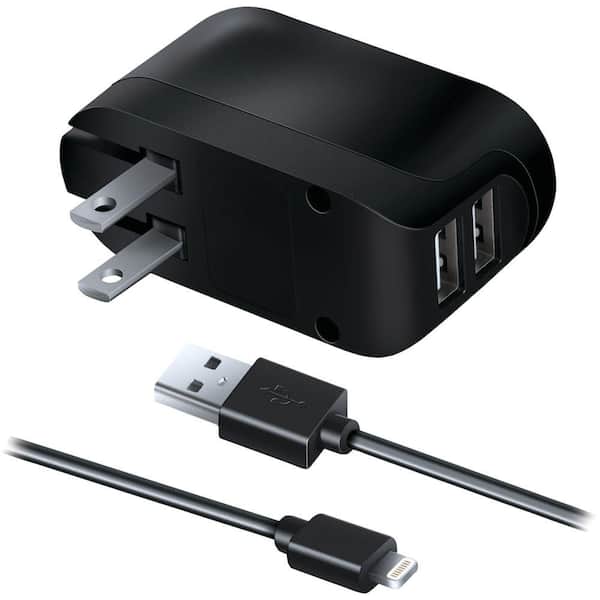 iSound Dual-USB AC Charger with Lightning Cable