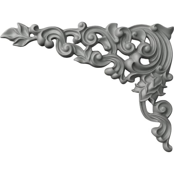 Ekena Millwork 1-3/8 in. x 11-3/4 in. x 15-3/4 in. Primed Polyurethane Kinsley Left Onlay