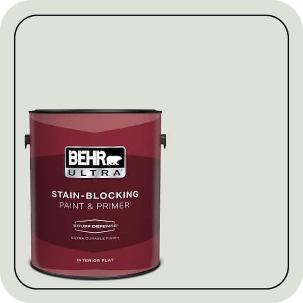 BEHR ULTRA 1 gal. #N390-1 Light Mist Extra Durable Flat Interior Paint & Primer
