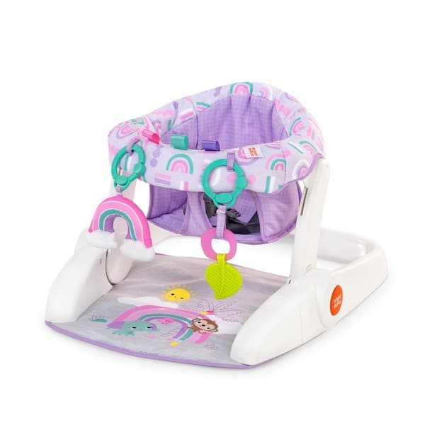 Purple Paradise Learn-to-Sit 2-Position Floor Booster Seat