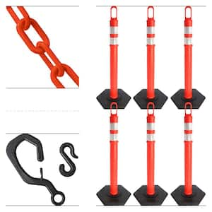 Traffic Orange Delineator and Chain Kit