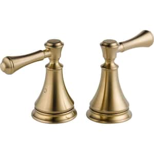 Champagne Bronze Champagne Bronze Delta KLDCA-WS-3595H295-CZ Cassidy Lavatory Faucet Kit with Metal Cross Handles