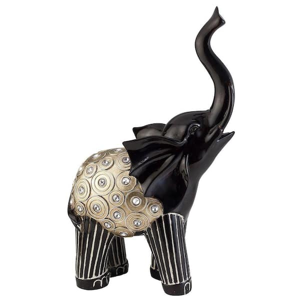 ORE International 15.25 in. H Amber Twilight Traditional Elephant Decorative Piece