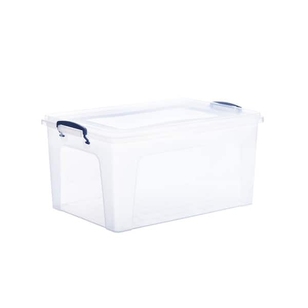 Superio Clear Plastic Storage Bins with Lids, 4 Quart (2 Pack), Stackable  Storage Container with Latches and Handles 