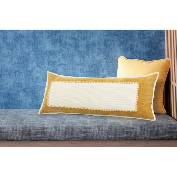 Mustard and blue pillows hot sale