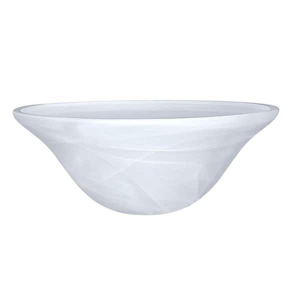 Unbranded 5-1/8 in. H x 13-1/4 in. Dia/Alabaster Glass Shade For Torchiere Lamp, Swag Lamp and Pendant