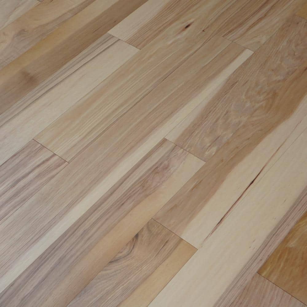 Natural Hickory 1/2 in. T x 5 in. W Tongue and Groove Wire Brushed Engineer