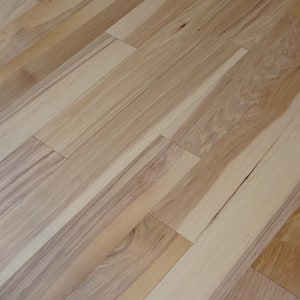 Natural Hickory 1/2 in. T x 5 in. W Tongue and Groove Wire Brushed Engineered Hardwood Flooring (26.25 sq. ft./Case)
