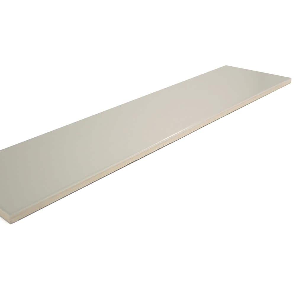 Catch 3" x 12" Matte Beige Ceramic Wall Tile