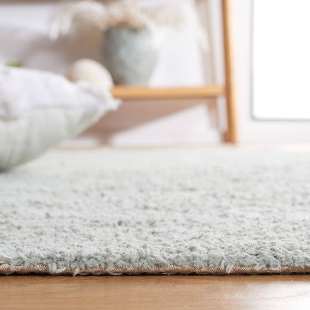 Classic Elegance 3' x 5' Light Blue & Ivory Hand-Knotted Area Rug