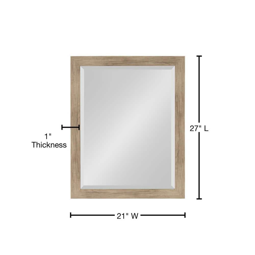Rustic Brown Full-Length 21x27 Rectangular Wood Mirror