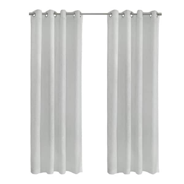 Habitat Limoges White Polyester Lace 55 in. W x 63 in. L Rod Pocket in.door  Sheer Curtain. (Sin.gle Panel) 72147001-587526 - The Home Depot