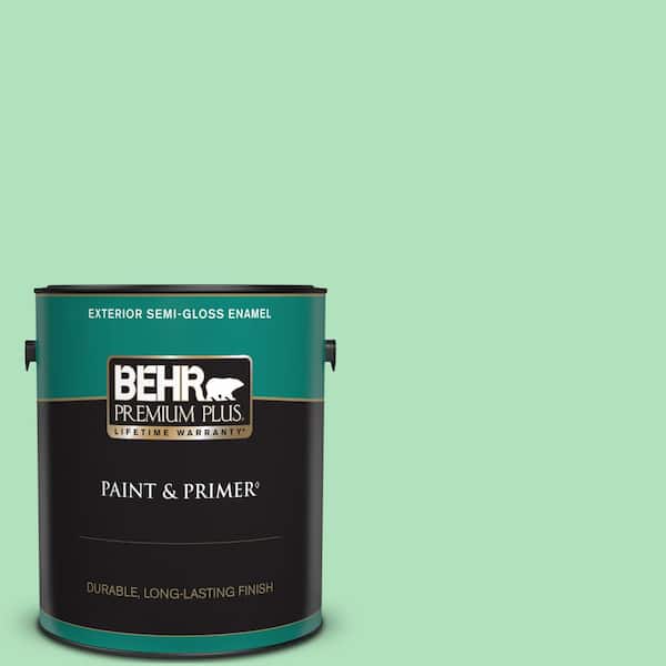 BEHR PREMIUM PLUS 1 gal. #P400-3 Folk Tale Semi-Gloss Enamel Exterior Paint & Primer