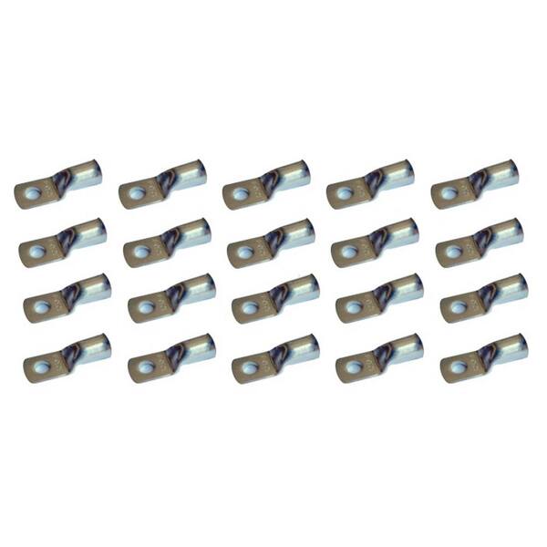 WindyNation 4/0-Gauge 5/16 Tinned Marine Copper Battery Cable Lugs (20-Pack)