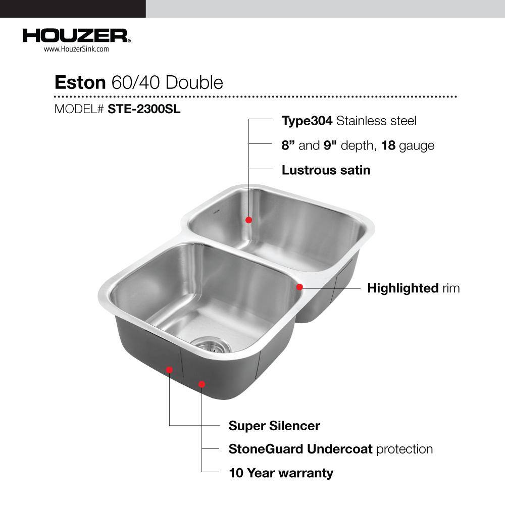 Stainless Steel Double Bowl Undermount Kitchen Sink