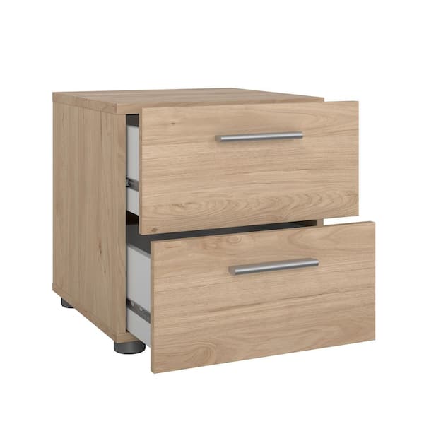 Tvilum Pepe Jackson Hickory 15.75 in. W 2 Drawer Nightstand