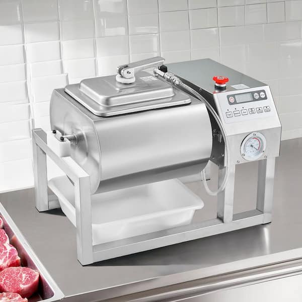 Commercial Meat Tumbler Marinator, 20 L Vacuum Tumbler Marinating Machine with Bidirectional Rotation, Stainless Steel