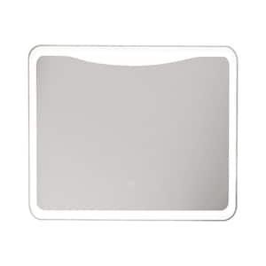 Mason 31.5 in. W x 27.56 in. H Frameless Square LED Light Bathroom Vanity Mirror in Silver