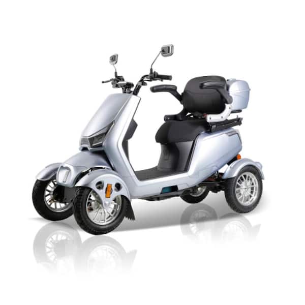 Ultimate 4-Wheels Powered Mobility Scooter with Multiple Storage, Full LED Lighting, Recreational Electric Travel Device
