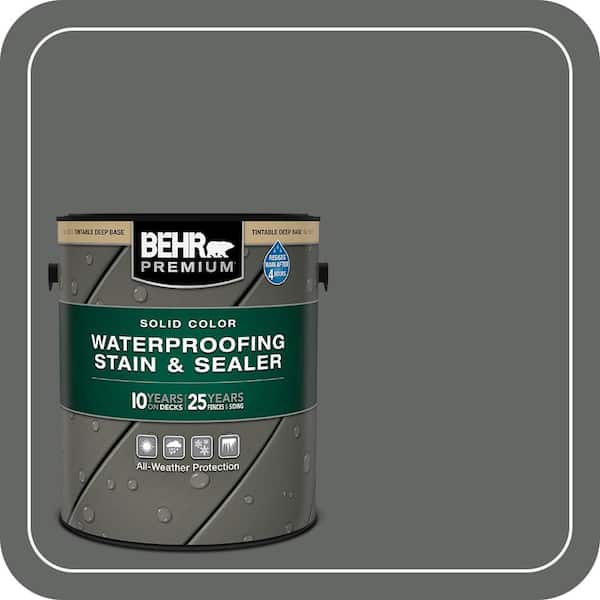 BEHR PREMIUM 1 gal. #PPU25-02 Black Locust Solid Color Waterproofing ...