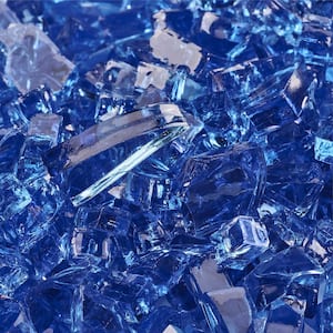 1/4 in. 10 lbs. Deep Sea Blue Original Fire Glass for Indoor and Outdoor Fire Pits or Fireplaces
