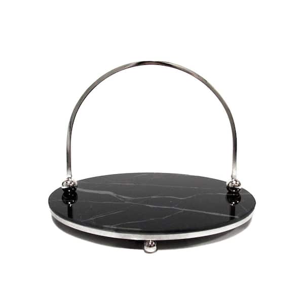 14 inch Black Flat Elegant Trays with Lid - 25 Pack (370147)