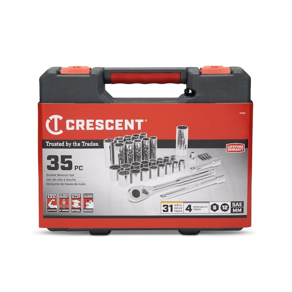 Crescent 3/8 in. Drive 6 and 12-Point Standard and Deep SAE/Metric