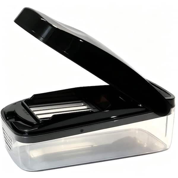 Black Vegetable Chopper, Food Choppers, Potato Dicer Cuber with Container