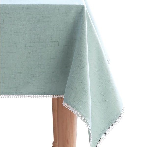French Perle Solid Tablecloth, Ice Blue - 52"W x 70"L