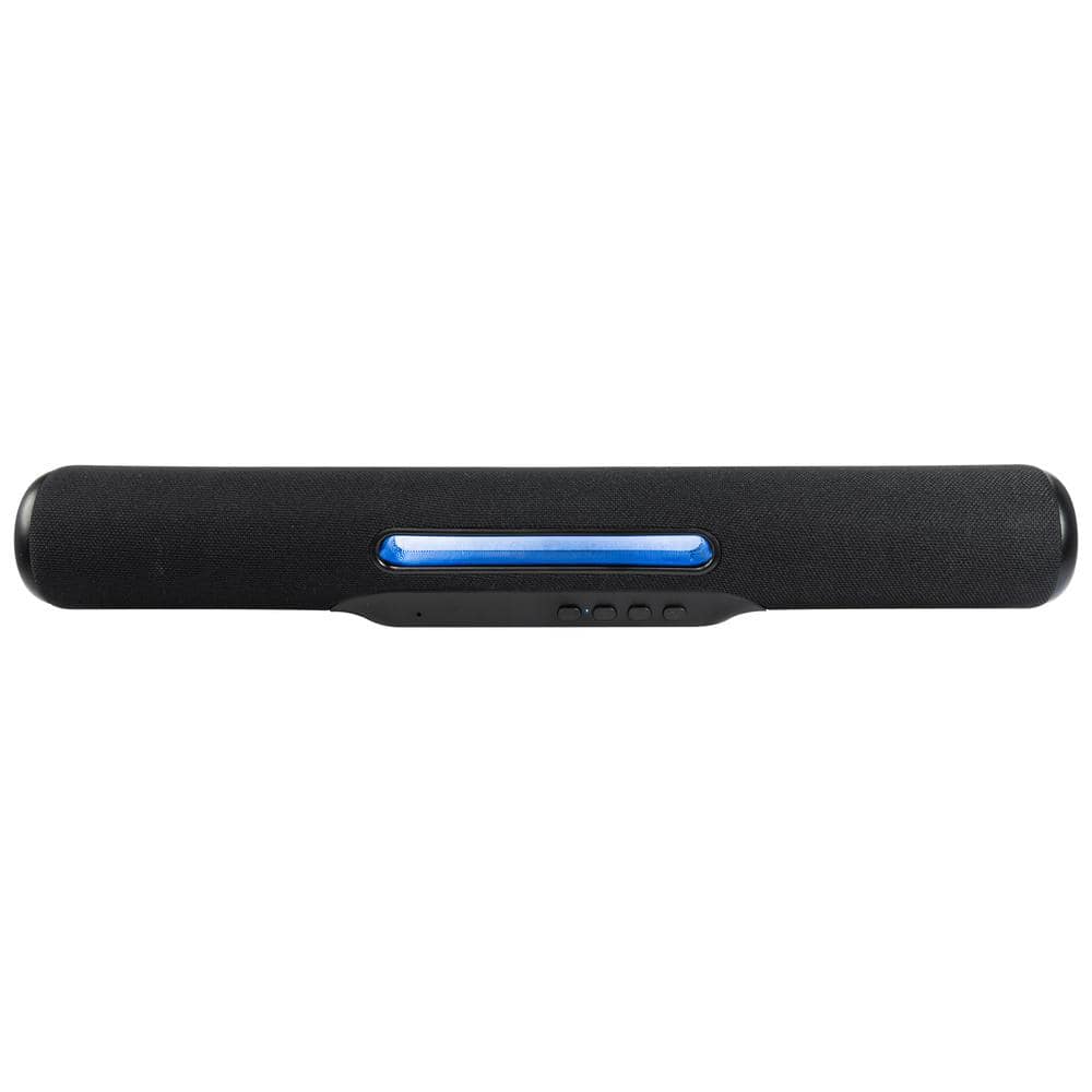 18 in. Portable Wireless Multimedia Soundbar Speaker with LED Lights, Rechargeable Battery, Black -  iLive, ISB184B