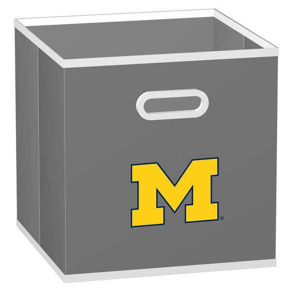 MyOwnersBox College STOREITS University of Michigan 10-1/2 in. x 10-1/2 in. x 11 in. Grey Fabric Storage Drawer