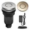 KRAUS Garbage Disposal Air Switch Kit with 2-Flat-Top Push Buttons in Stainless Steel and Spot-Free Antique Champagne Bronze KWDA-200SFACB