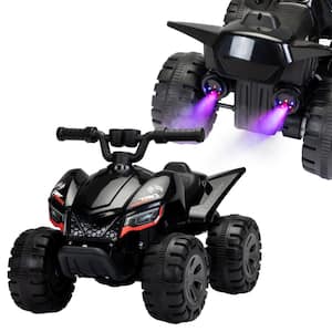 6-Volt Kids Ride On ATV 4 Wheeler Electric Car with Bluetooth/ Music, Black