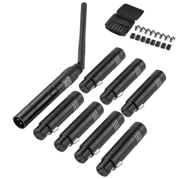 DMX Wireless Receiver 7 Receivers 1 Transmitter 656 ft. Transmission Range Wireless Lighting Control for LED Stage Party