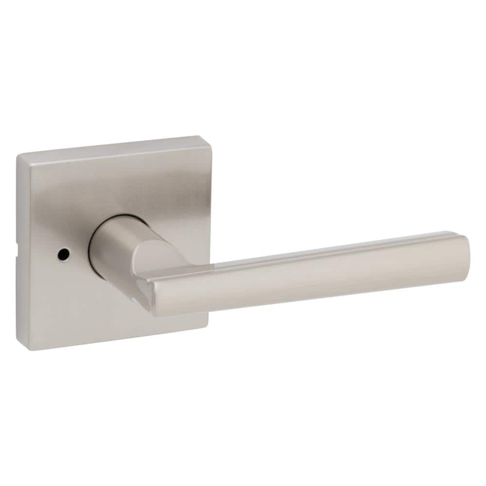 Schlage Delfayo Satin Brass Universal Interior Bed/Bath Privacy Door Handle  in the Door Handles department at