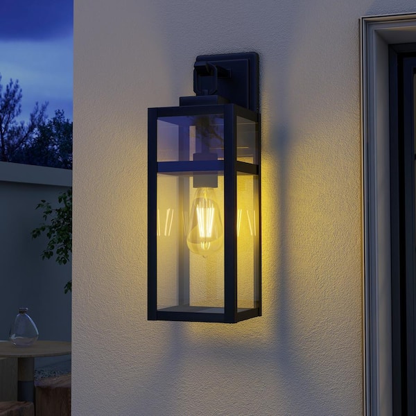 1 Light Black Exterior Waterproof Wall Sconce Light Fixture