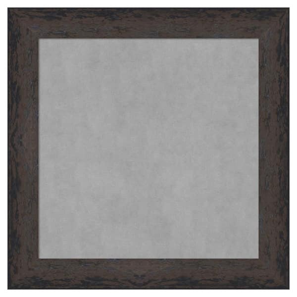 Amanti Art Dappled Black Brown Narrow 15 in. x 15 in. Framed Magnetic Board