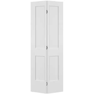 30 in. x 80 in. 2-Panel Logan Hollow Core Primed Molded Composite Bi-fold Door