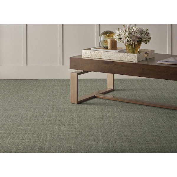 Surface Sagebrush Green 15 ft. 59.72 oz. Wool Texture Carpet - Installation Required
