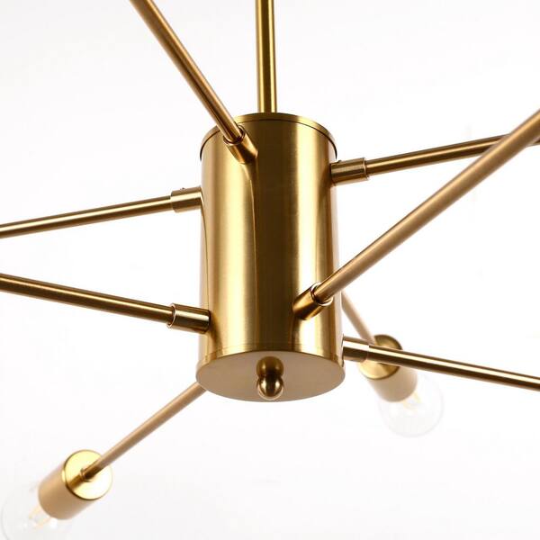 Emeritpro 8-Light Copper Industrial Branch Chandelier, E26 Base