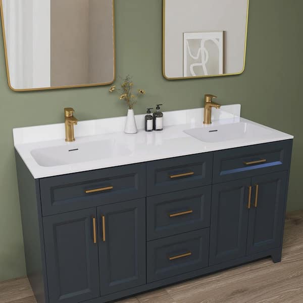 60 in. W x 3.5 in. H Solid Surface Backsplash in White for Bathroom Vanity Sink Top or Doorway Floor Transition