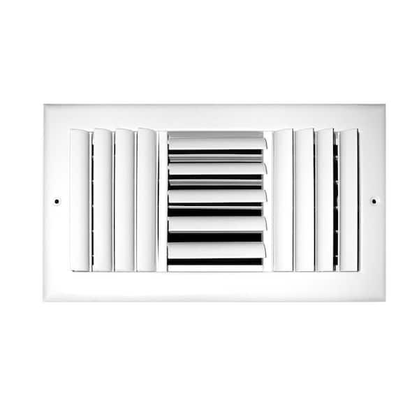 Everbilt 8 in. x 6 in. 3-Way Adjustable Curved Blade Wall/Ceiling Register
