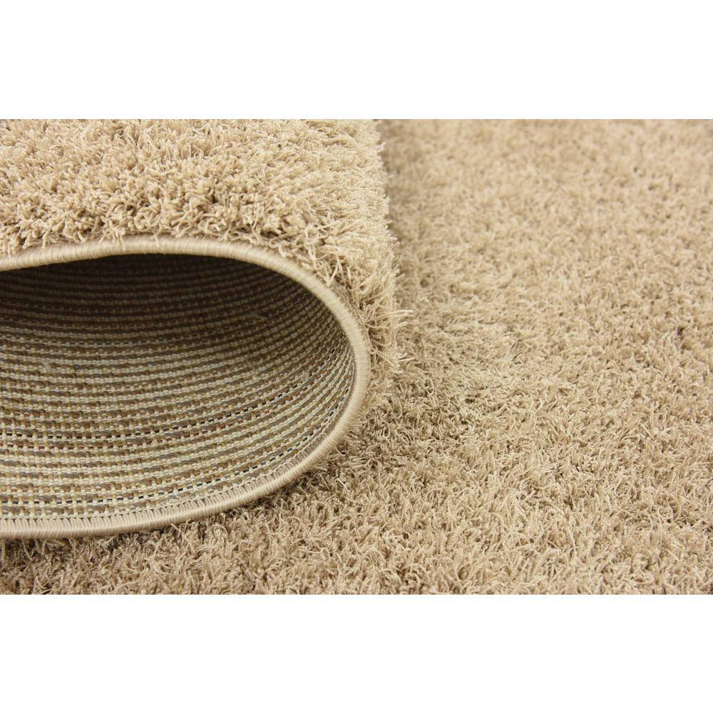 Serenity Soft Shag 4' x 6' Brown Synthetic Rug for Kids
