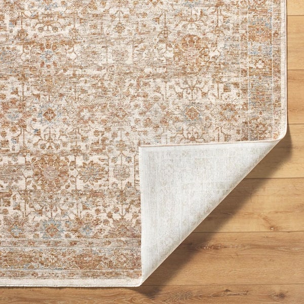 Da Vinci Tan Traditional Border 7 ft. x 10 ft. Area Rug