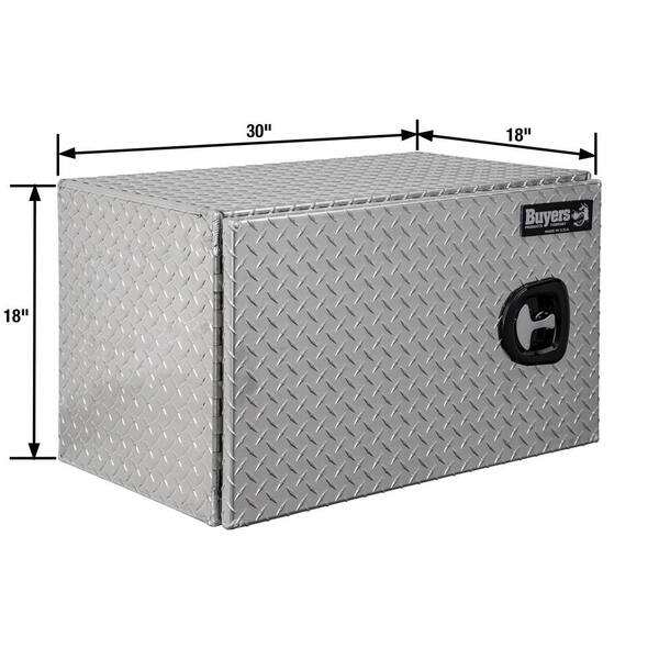 18 in. x 18 in. x 30 in. Diamond Plate Tread Aluminum Underbody Truck Tool Box