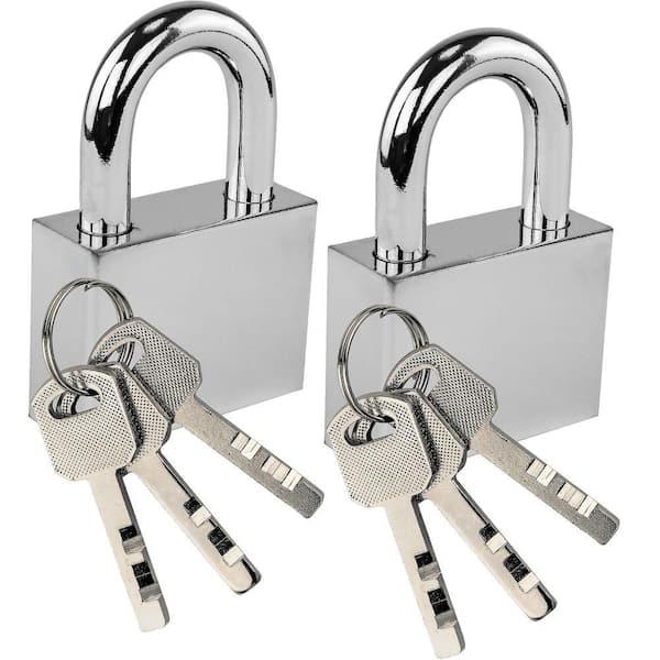 Lock'em Keyed Alike Silver Deluxe Padlock (2Pack)LE10001S2 The