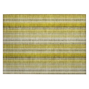Chantille ACN543 Gold 1 ft. 8 in. x 2 ft. 6 in. Machine Washable Indoor/Outdoor Geometric Area Rug