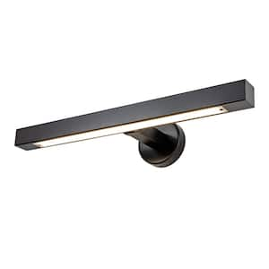 24 in. 1-Light Black LED Vanity Light, Solid Brass Modern Wall Sconc ( Set of 1)